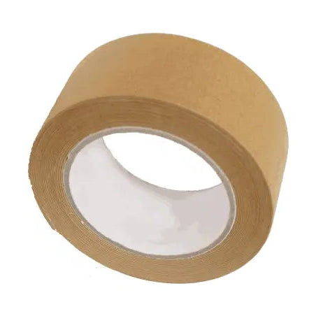Roll of brown tape on a white background