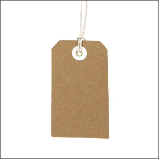 Kraft Label with Rope - 8cm X 4cm 12 pcs